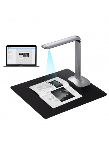 F50 Foldable HD High Speed USB Book Image Document Camera Scanner 15 Mega-Pixels A3 & A4 Scanning Size with LED Light for Classroom Office Library Bank for Windows