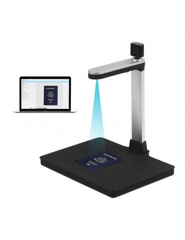 HD Document Camera Scanner 10 Mege-Pixels with Dual-camera AI Technology Fill-in Light Support PDF Export Video Recording Support A4 Size Scanning for Classroom Office Library Bank for Windows