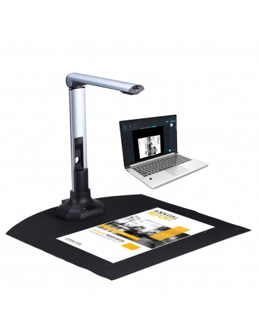 BK52 Portable Book & Document Camera Scanner Capture Size A3 HD 10 Mega-pixels USB 2.0 High Speed Scanner with LED Light for ID Cards Passport Books Watermarks Setting PDF Format Export
