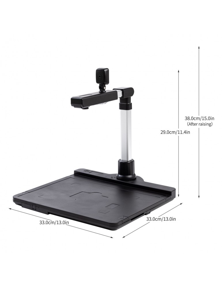 X1000 Document Camera Scanner A3 Capture Size Dual Camera USB2.0 High Speed Scanner with LED Light OCR Function Video Recording Convert to PDF Format for Office Classroom Online Teaching Distance Learning Education