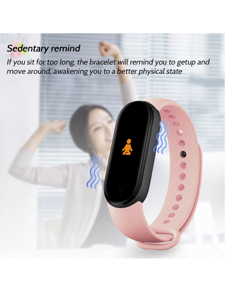 0.96-Inch Smart Bracelet BT Intelligent Watch Sport Fitness Tracker Blood Pressure Heart Rate Monitor Blood Oxygen Health Monitoring Two-way Lookup IP67 Waterproof Wristband