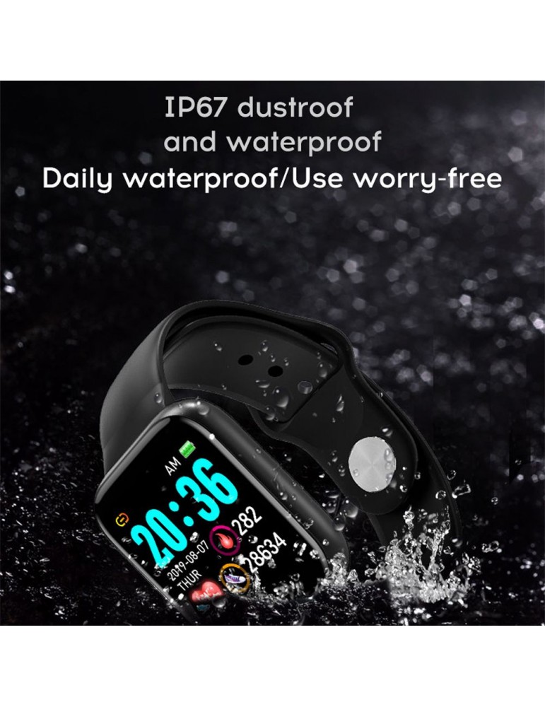 Y68 1.44in Intelligent Watches Heart Rate Monitoring Watch Sports Watches Wristband Waterproof Smartwatch