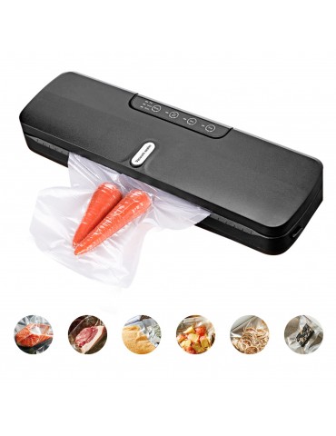 QH-10 Food Preservation Vacuum Sealer Machine Bag Sealer with LED Indicator Lights Vacuum Bags Long Seal Design Strong Suction for Dry  Moist Food
