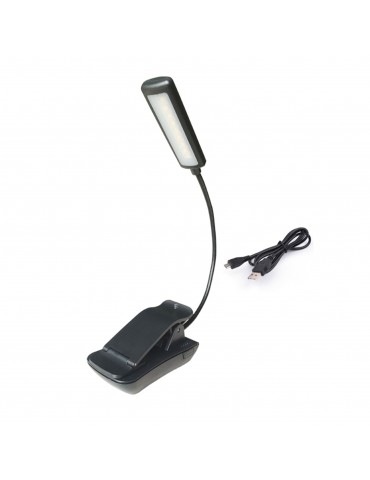 Rechargeable Book Light 9 LED Reading Light with 3 Color Temperature 3 Brightness Easy Clip On Reading Lamp for Desk Bed and Computers