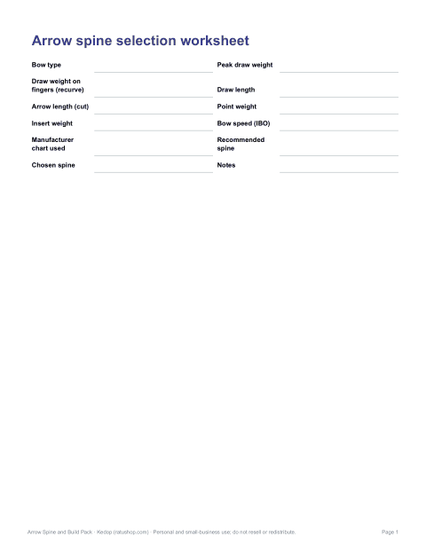 Preview of the first page of Spine worksheet (PDF/DOCX)